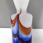 Red, White and Blue Murano Glass Vase by Carlo Moretti, Italy