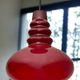 Peill & Putzler red opaline pendant lamp, 1960s and 1970s