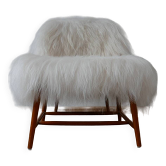 Chaise longue en peau de mouton 'TeVe' Alf Svensson