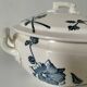 Lion Soup Tureen – Blue-grey Hollyhocks 1890-1920