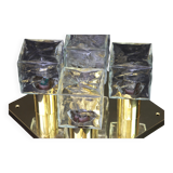 Large glass ice chandelier from Murano by Kalmar, Austria, 1960s.