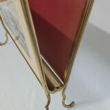 Italian brass magazine rack