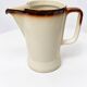 Vintage ceramic jug in ivory and brown – 1960s/70s
