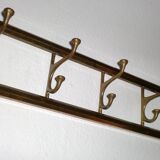 Vintage Art-Deco brass Wall Coat Rack France, 1940s