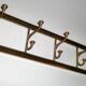 Vintage Art-Deco brass Wall Coat Rack France, 1940s