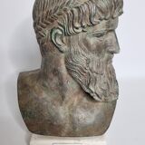 Bust of Poseidon in patinated plaster on plaster base,