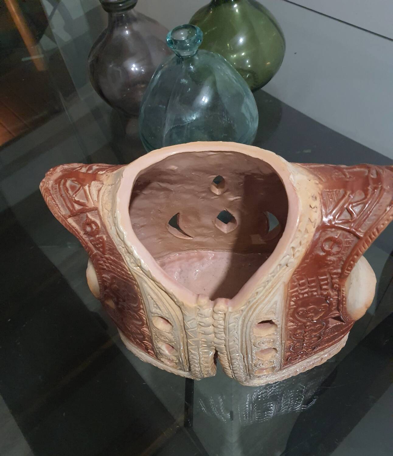 Set of 2 oriental ceramic pots