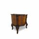 serpentine nightstands in walnut Art Deco