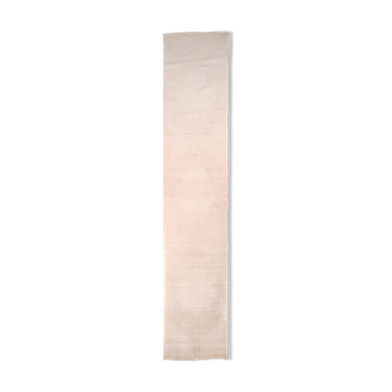 Faded beige turkish runner rug, 2'10x14'3 Ft