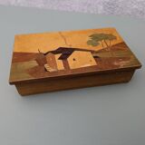 Inlaid wooden box