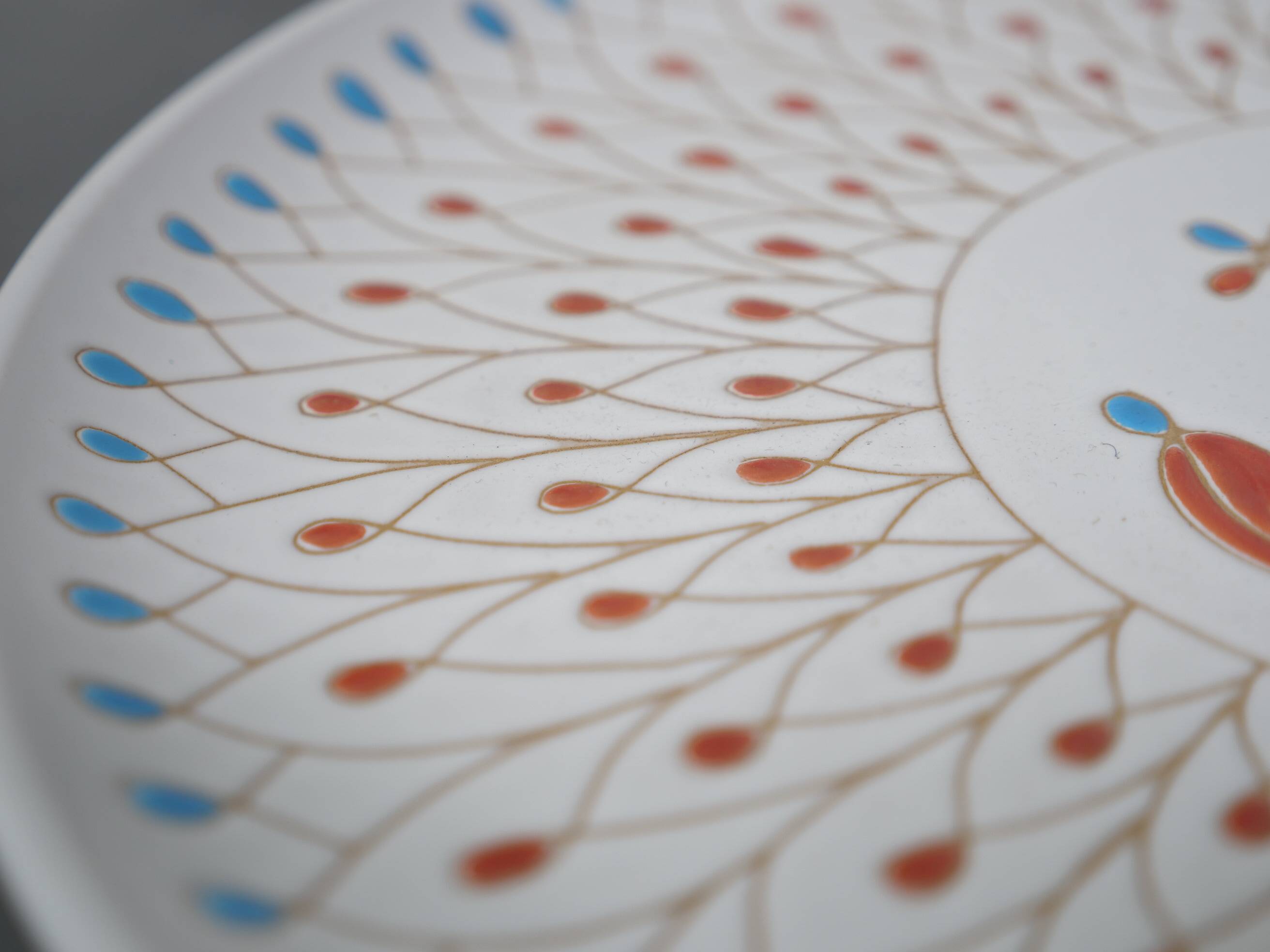 Hand-Painted Ceramic Plate by Mario De Biase for Cerasarda, 1970s