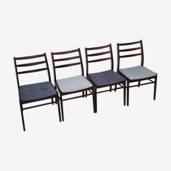 Set of 4 Scandinavian chairs in Rio rosewood