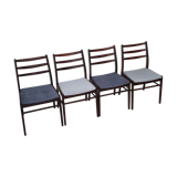 Set of 4 Scandinavian chairs in Rio rosewood