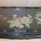 Table basse japonaise décor floral et oiseaux/vintage