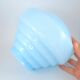Suspension globe opaline bleu ciel vintage années 60