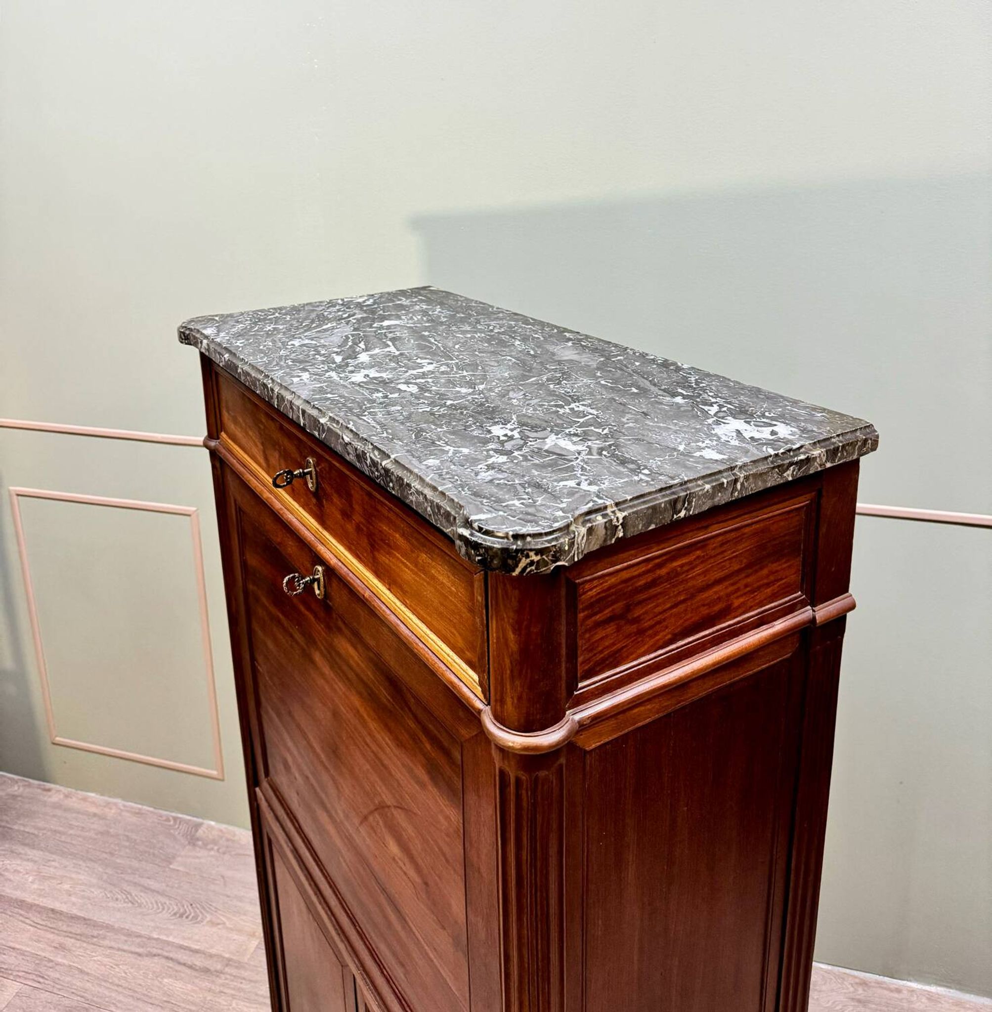 Lady's Secretary In Mahogany Louis XVI XVIII Eme Century