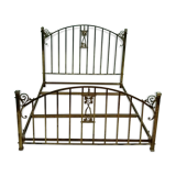 Lit art nouveau en laiton