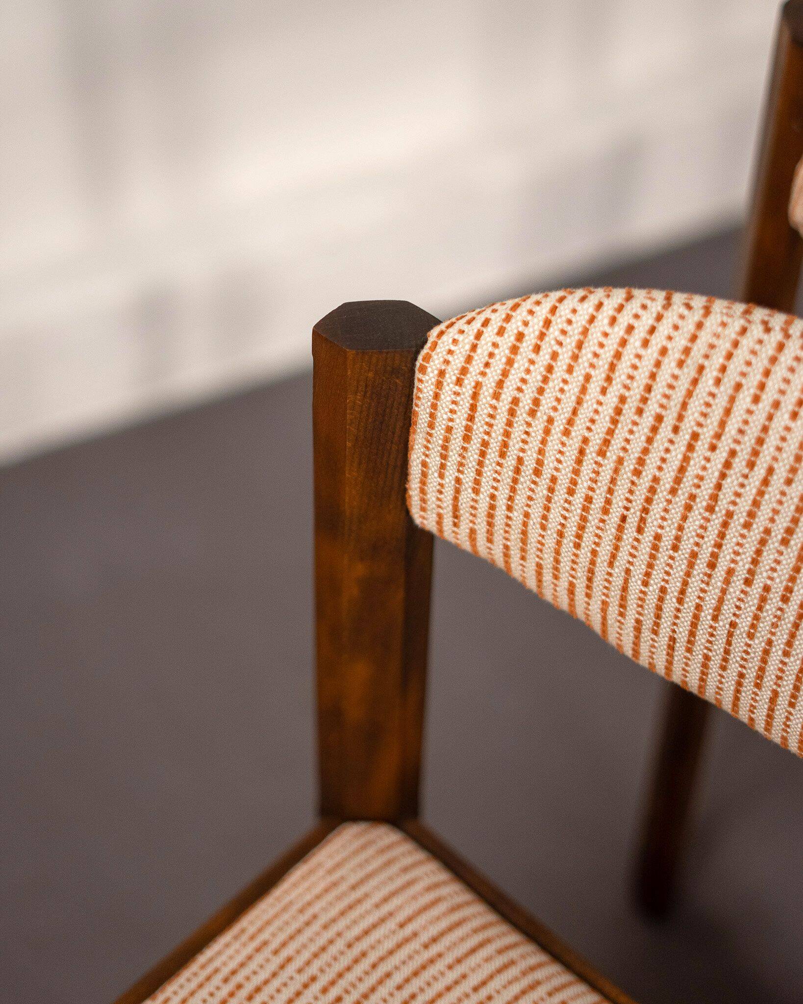 4x Scandinavian beechwood chairs, 1960s