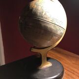 Small English pewter globe Chad Valley
