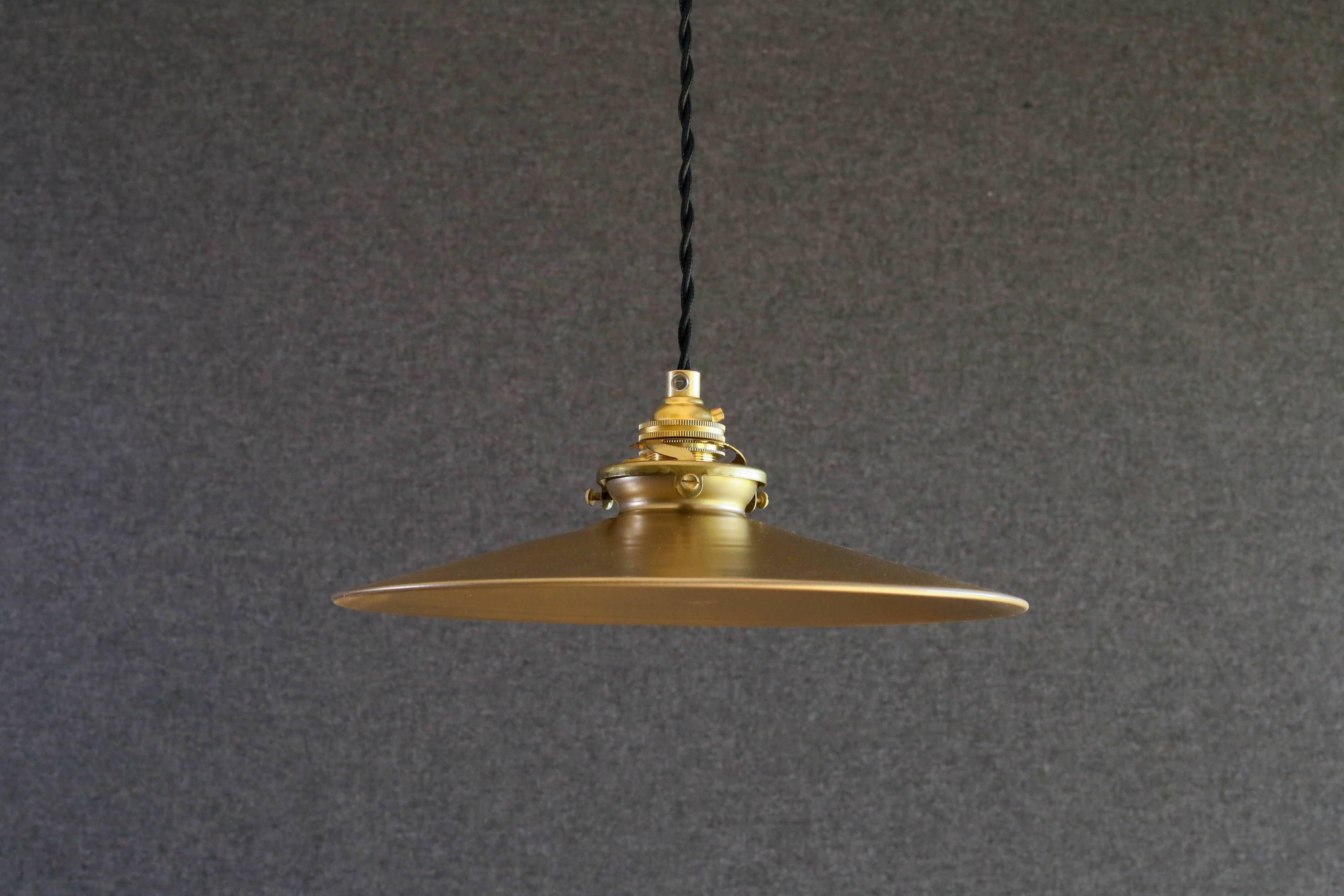 old opaline pendant light painted gold, delivered with new cable and socket