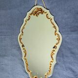 Miroir biseauté et églomisé style baroque vintage