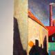 Old painting, cityscape signed and dated 79