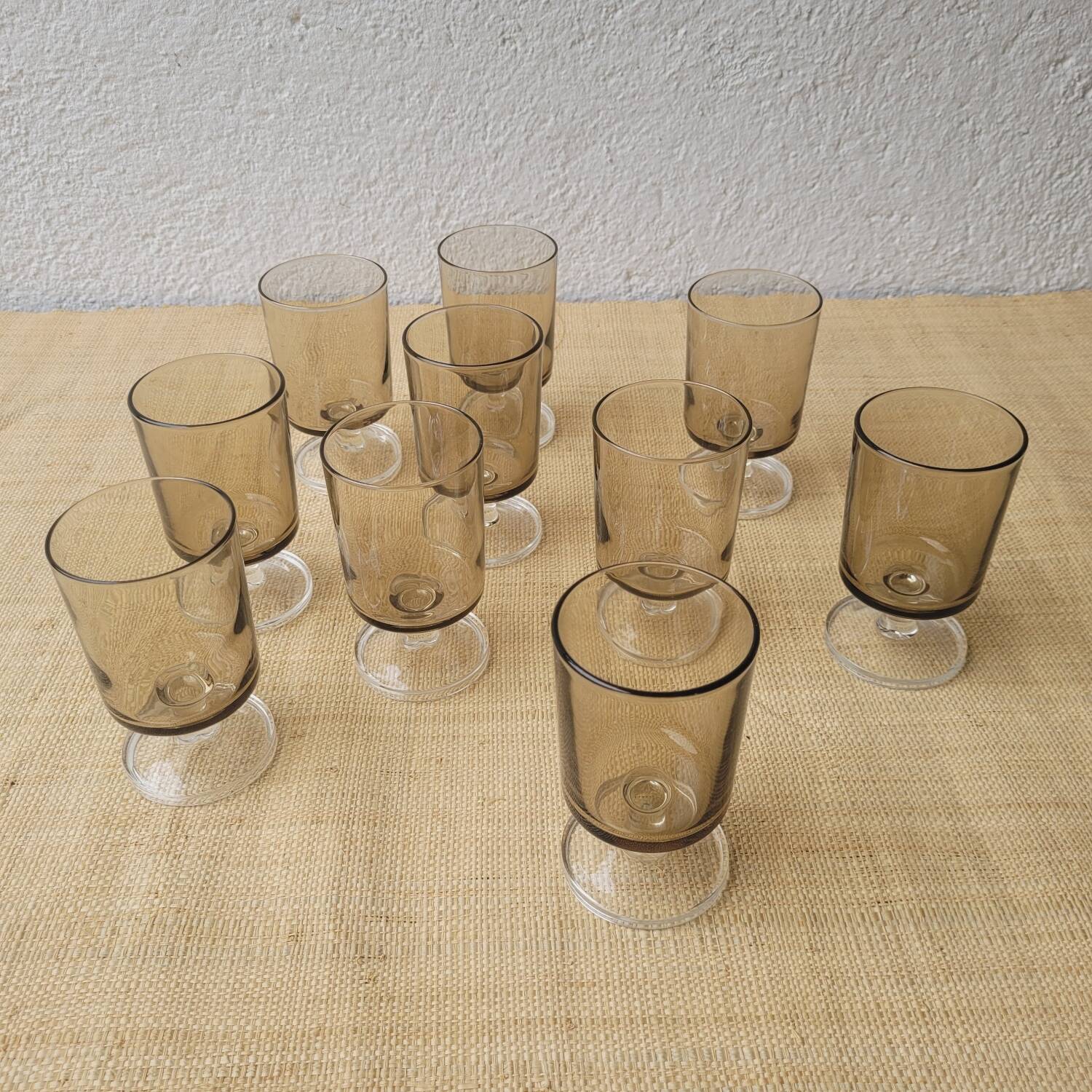 70's stemmed glasses