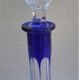 Pair of cobalt blue crystal carafes