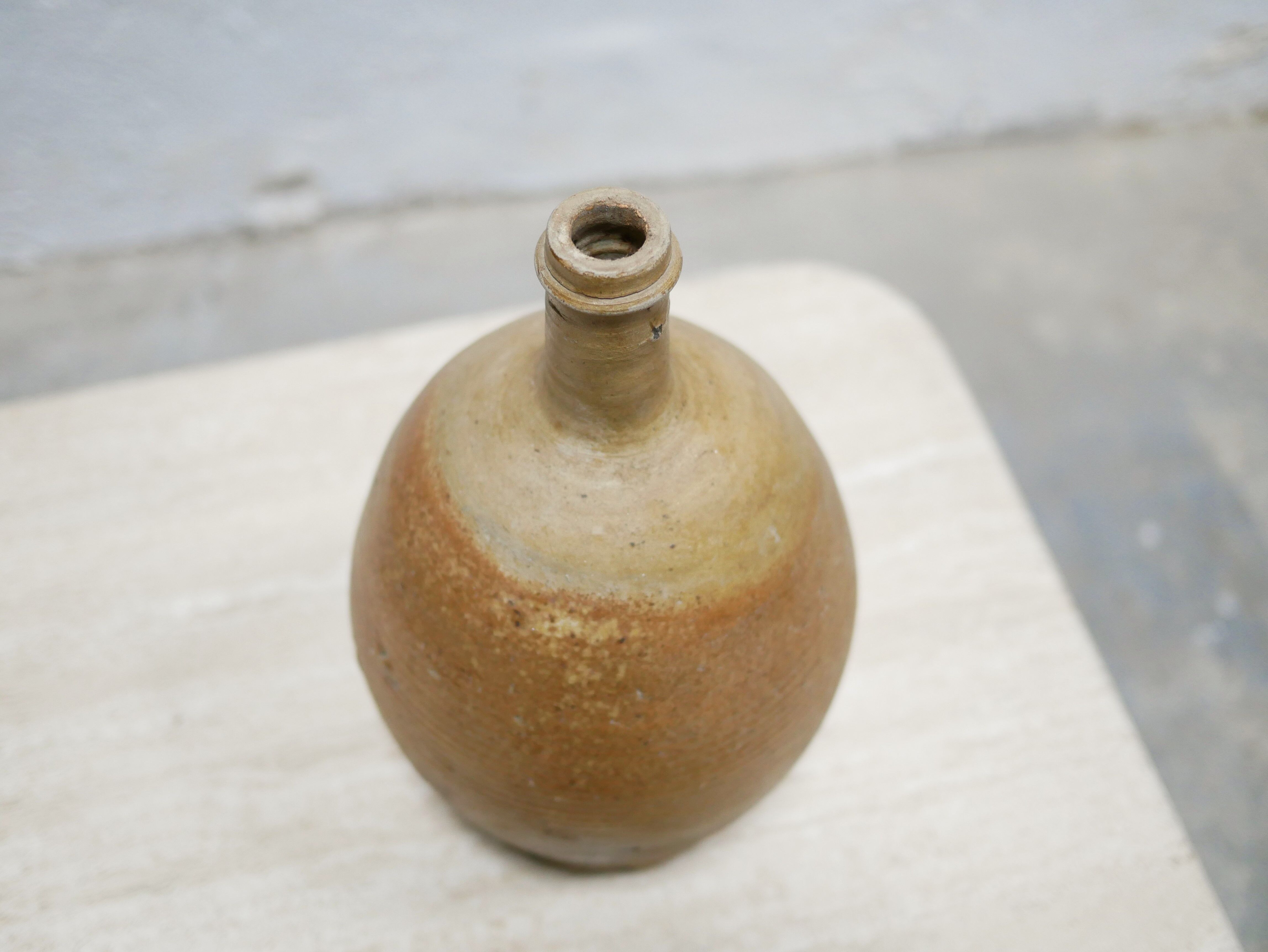 Vintage glazed terracotta jar