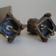 Pair of Louis XVI style lion and cherub decoration lamps