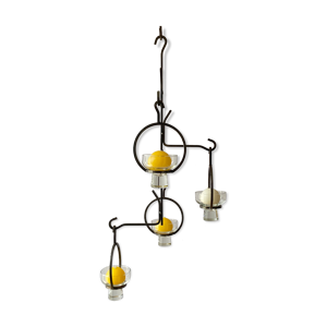 Lustre scandinave en - verre fer