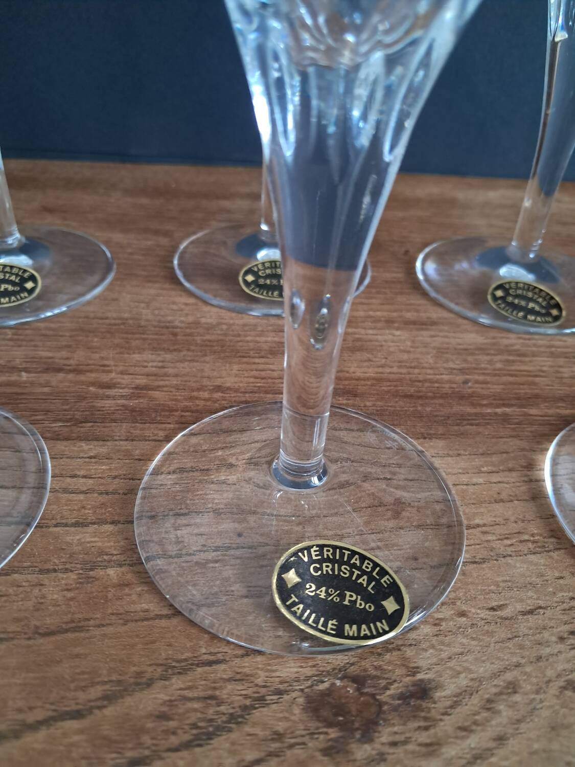 6 crystal wine glasses from Lorraine