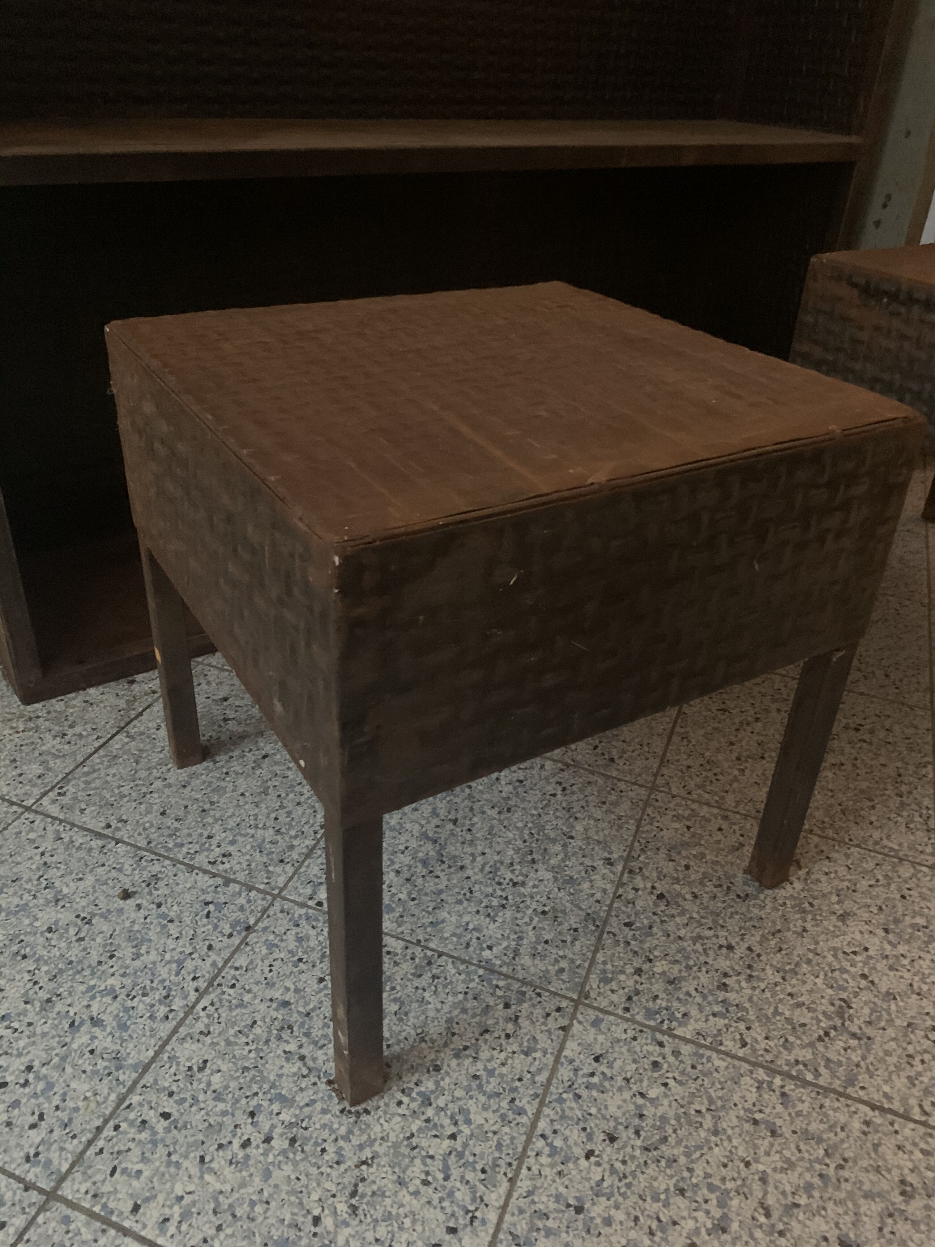 Pair of sofa tips vintage industrial metal