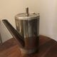 Stainless steel teapot in Art Deco style