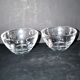 Cristal jg durand set of 2 cut crystal bowls with bubble dots