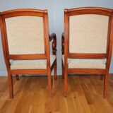 Paire de fauteuils Charles X en merisier
