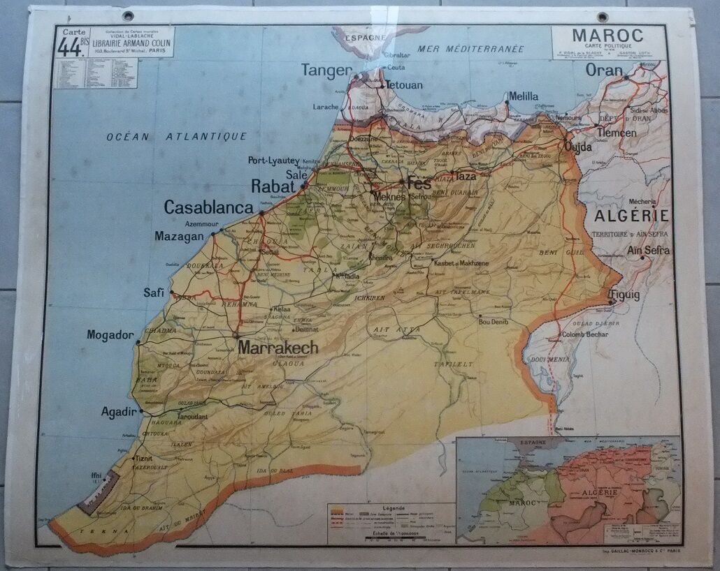School Vidal-Lablache n ° 44 Morocco map