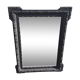 Miroir ancien Bois & Stuc Noir mate