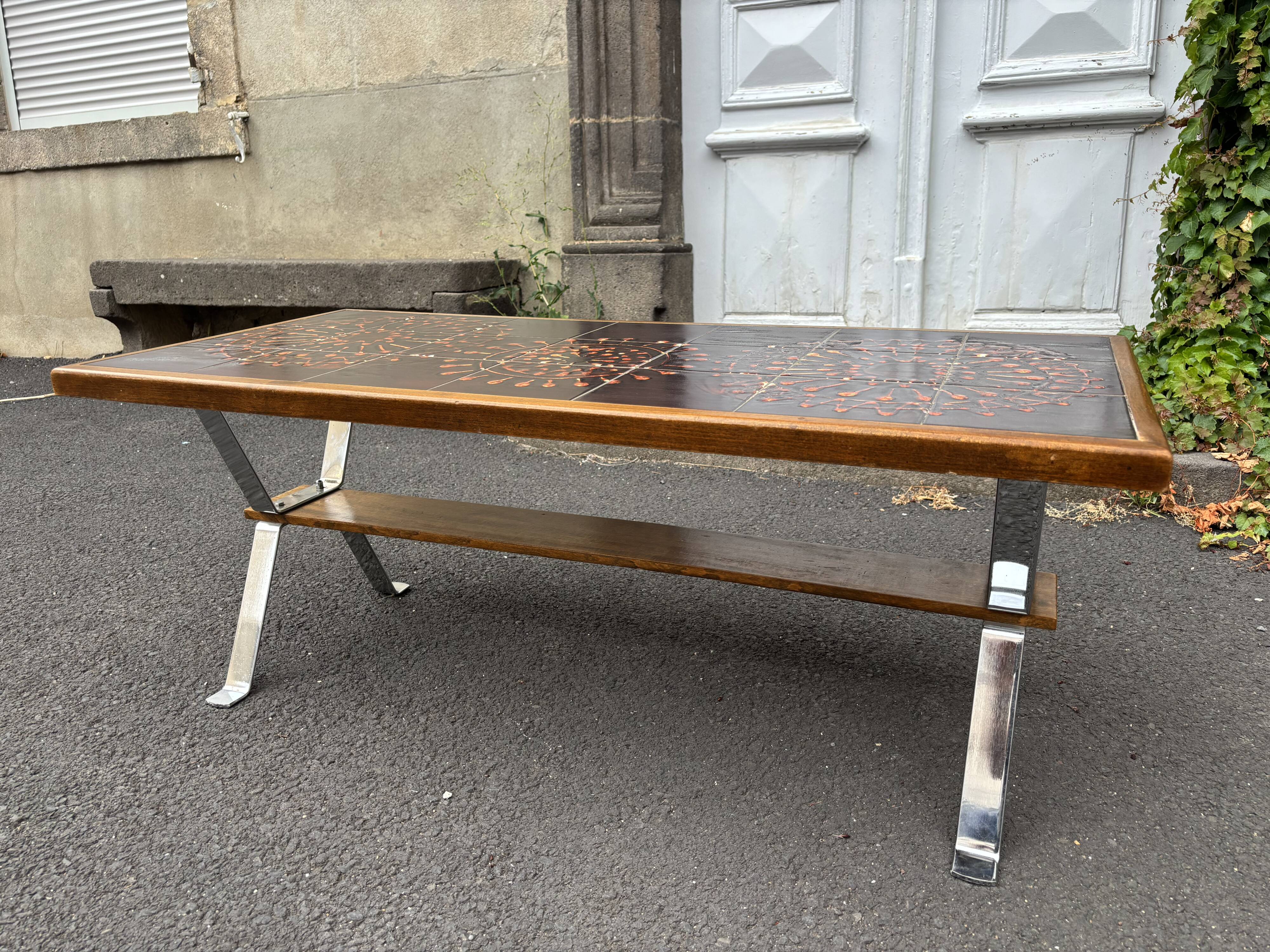 Vintage ceramic coffee table from the 1970s