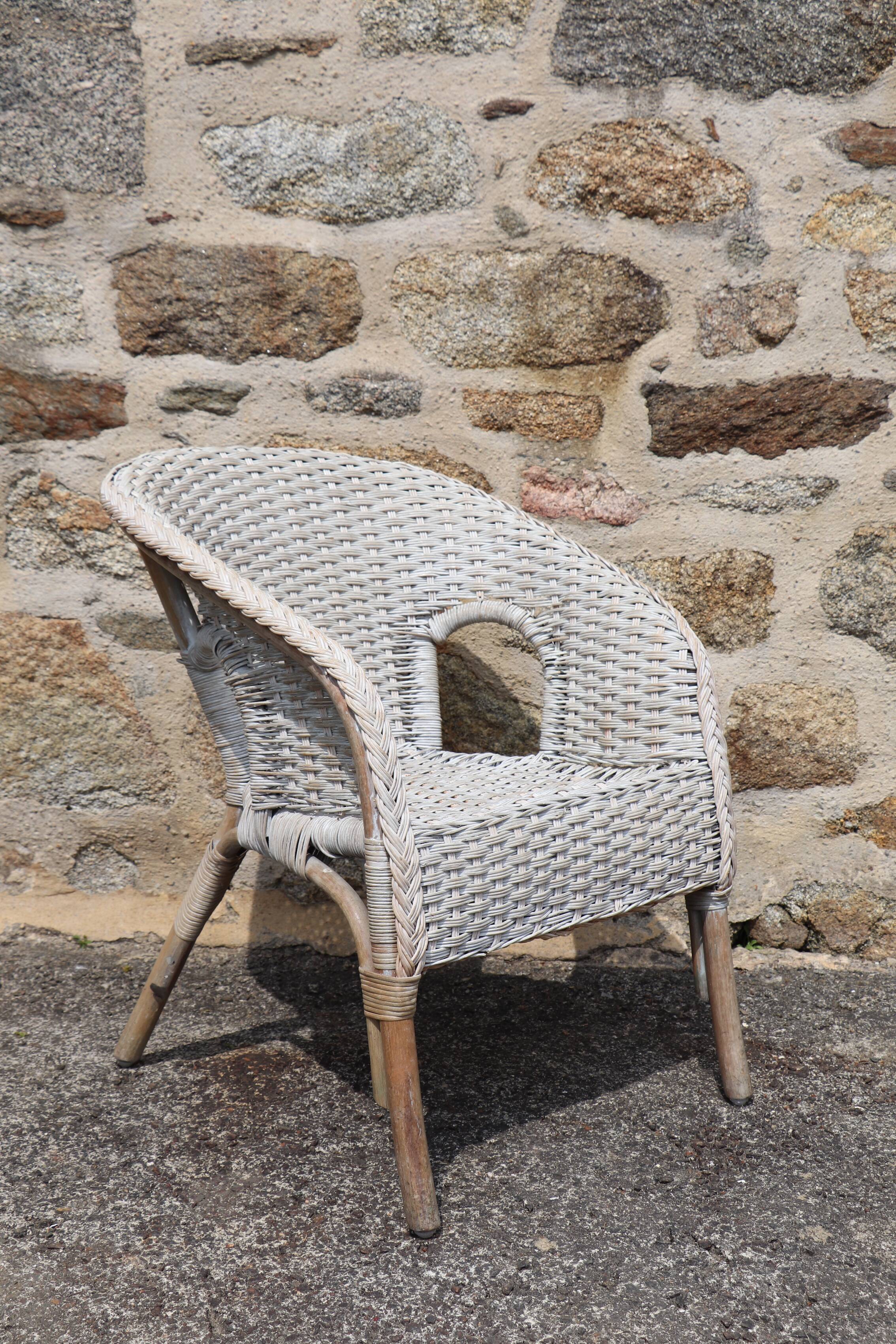 Garden wicker chair