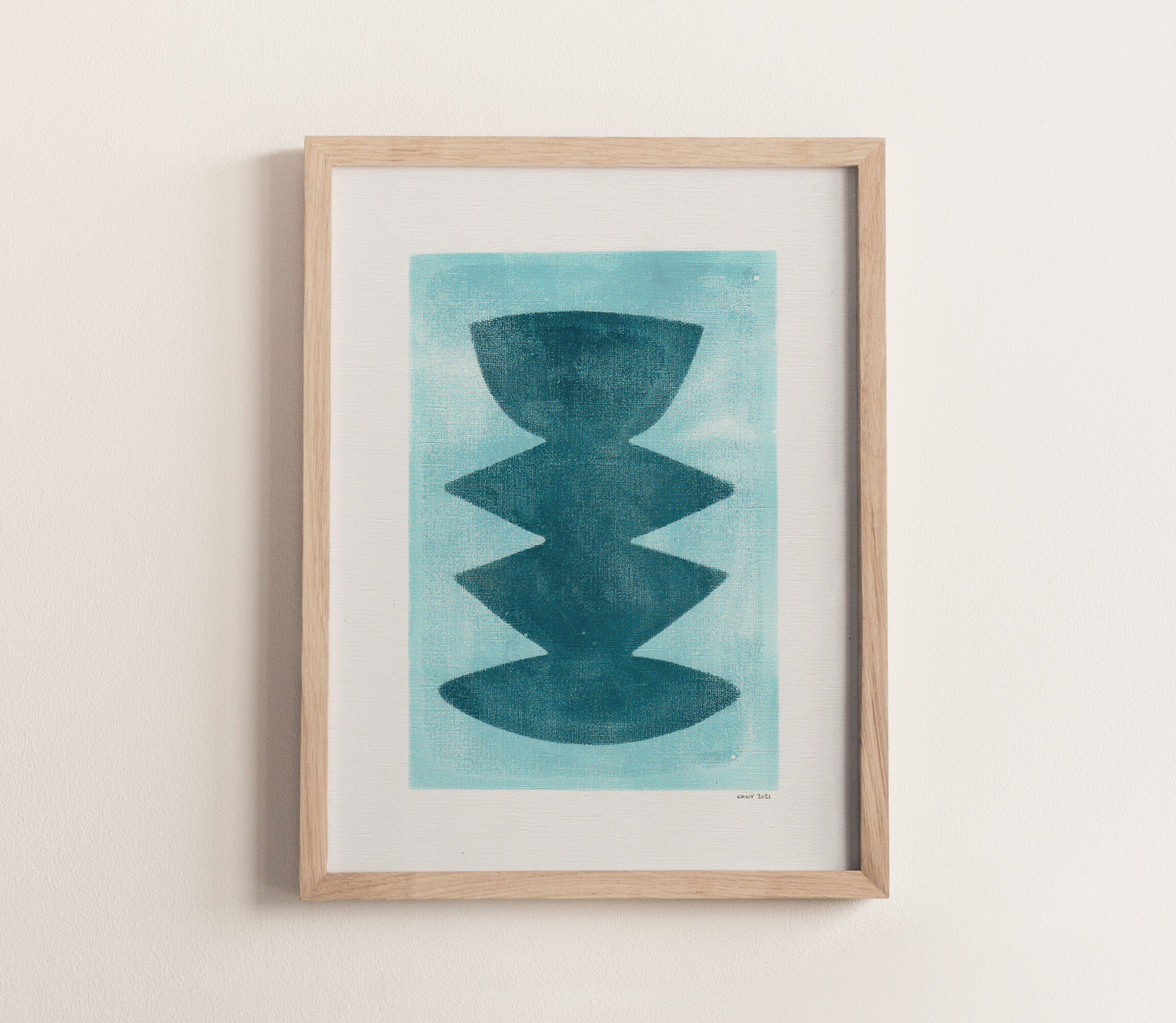 Painting on paper 30x40cm - M430 -signed Eawy