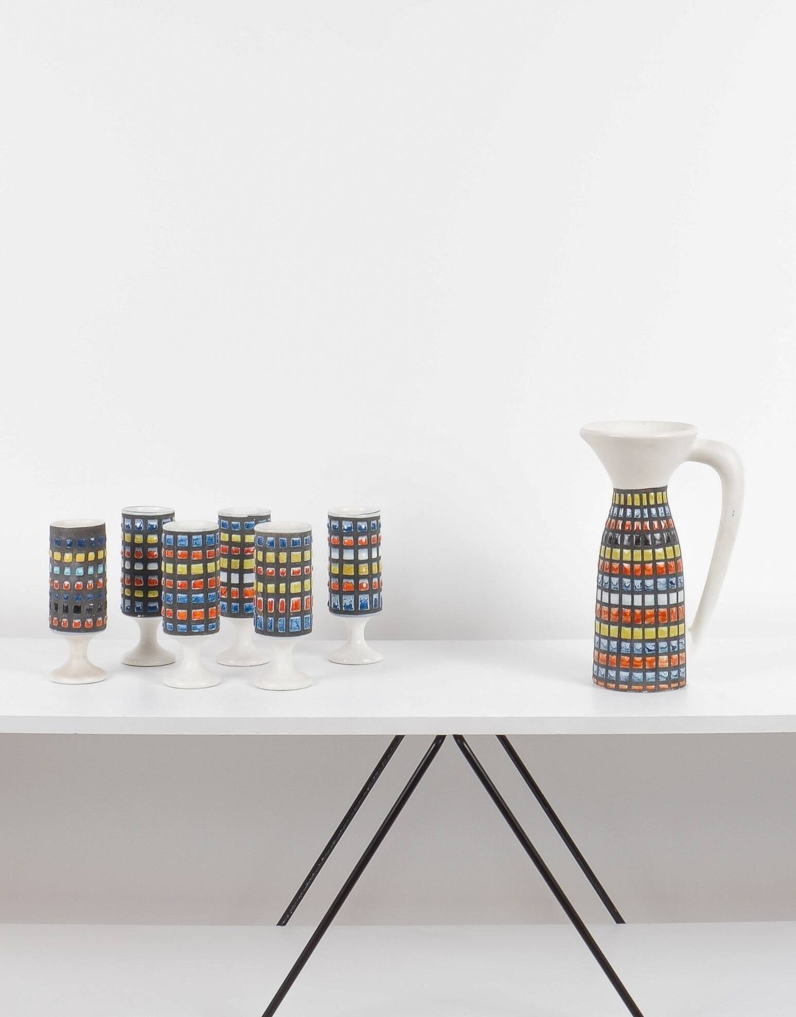 Roger CAPRON - Ceramic orangeade service