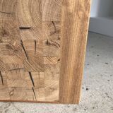 Decorative wooden top with checkerboard effect