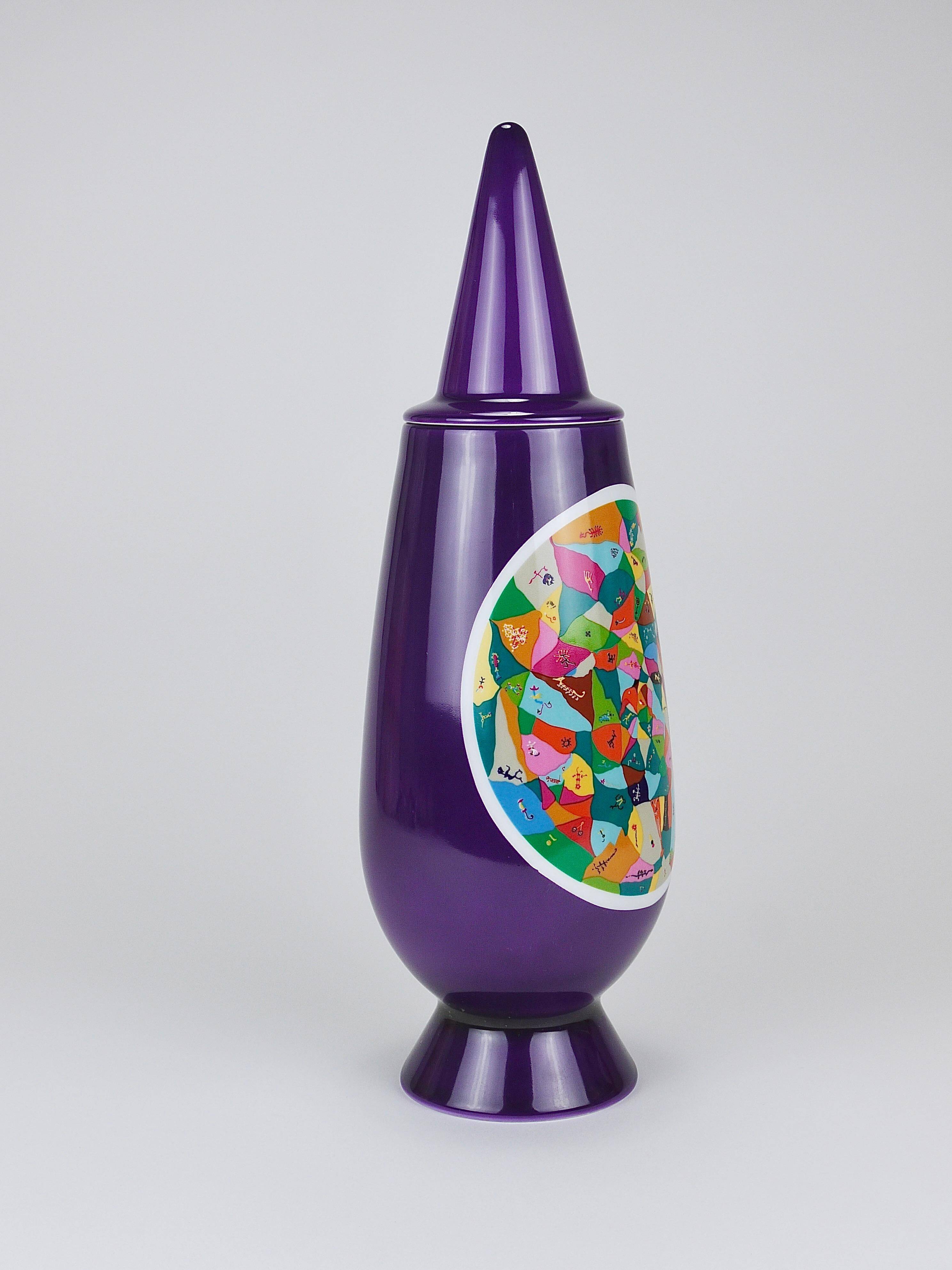 Alessandro Mendini x Luigi Ontani Limited Vase with Lid 100% Make-Up, Alessi, 1992