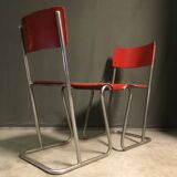Rare set of dutch tubular side chairs.