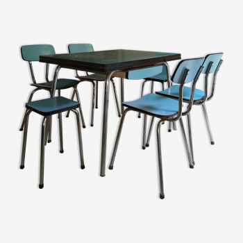 Blue formica dining set