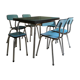 Blue formica dining set