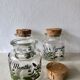 Lot 3 glass jars and corks