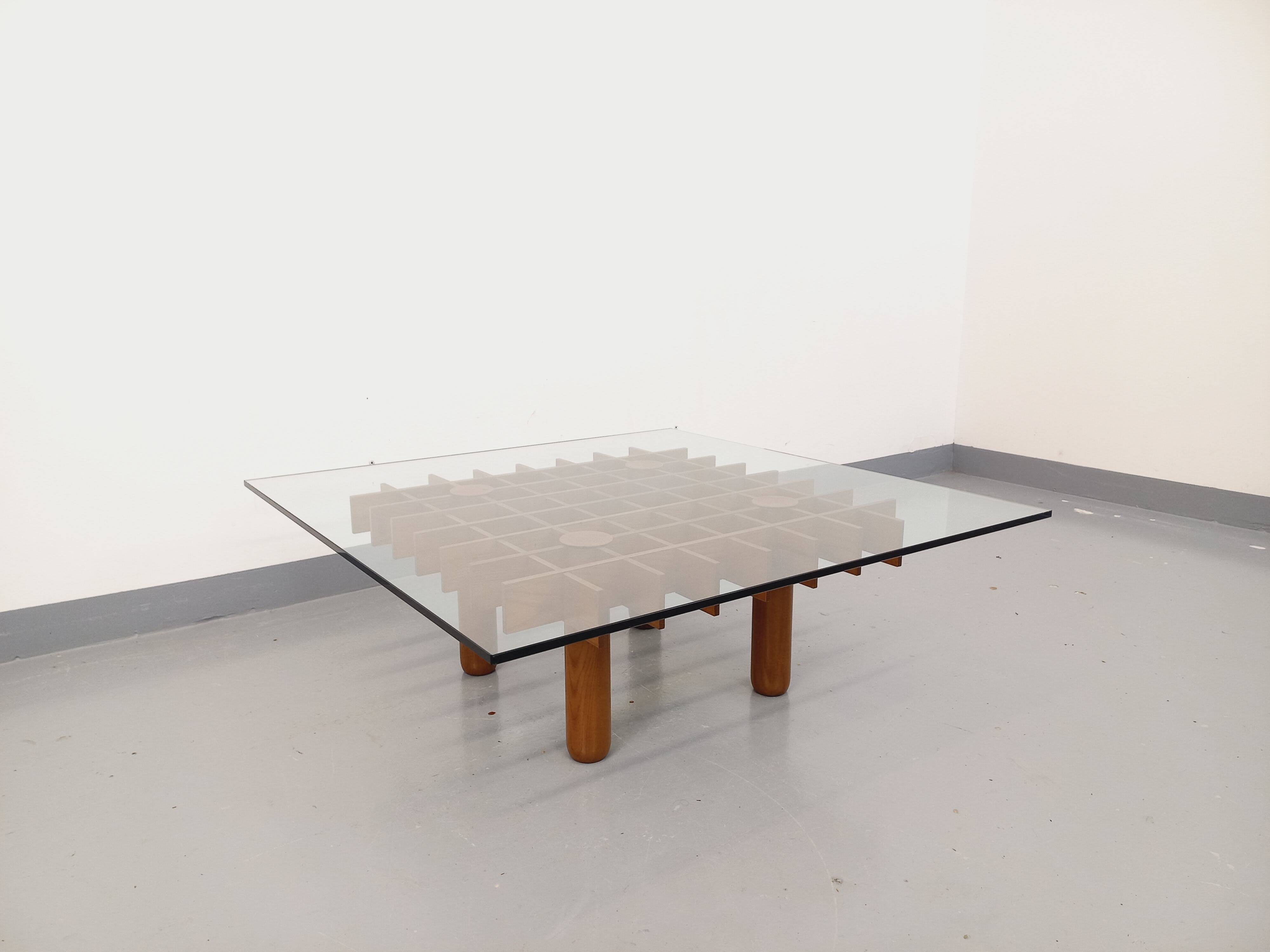 Vintage Italian square coffee table Kyoto by Gianfranco Frattini for Knoll