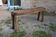Old solid wood workbench – character console, thick top – 165 cm